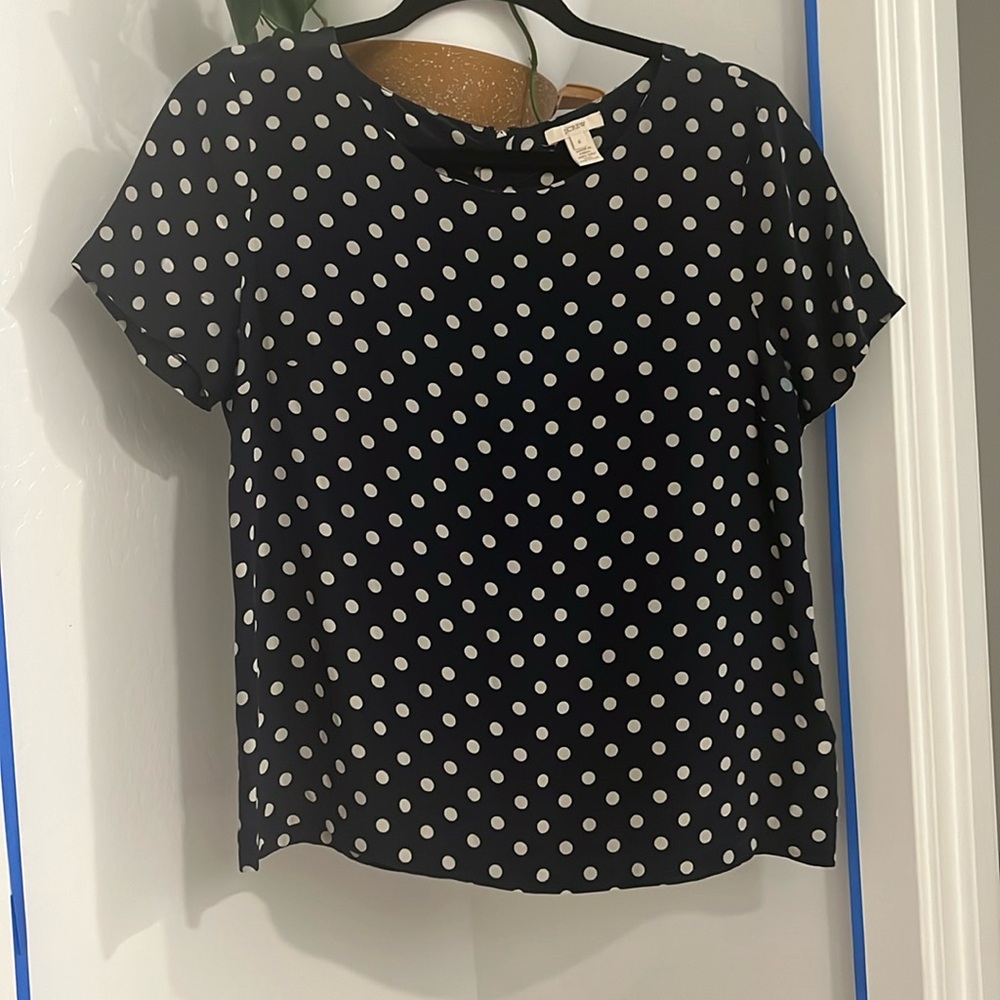 Polka Dot Silk Top